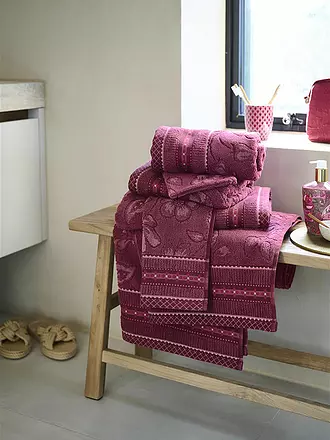 PIP STUDIO | Waschhandschuh  JASMIN JACQUARD 16x22cm Dark Pink | 
